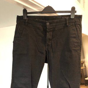 Men's All Saints Black Chinos (33)